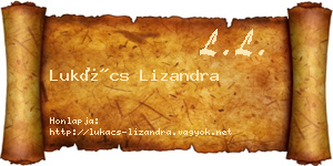 Lukács Lizandra névjegykártya